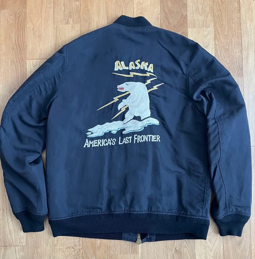 REMI RELIEF 66ナイロン ボマージャケット ALASKA スカジャン REMI RELIEF 66ナイロン ボマージャケット ALASKA スカジャン