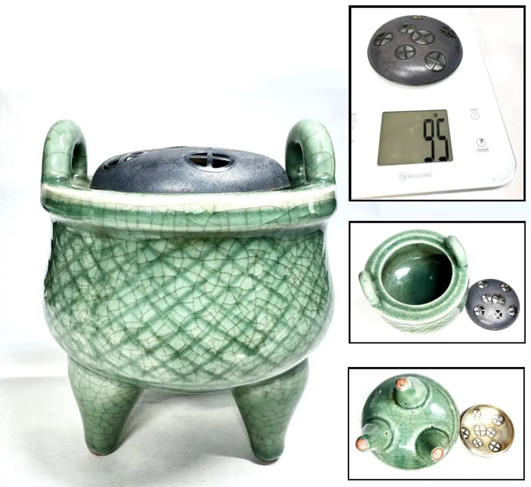 ishihiko　送料無料　純銀製　網代火屋/火舎　36ｇ　刻印あり Inro ｜SAGEMONOYA