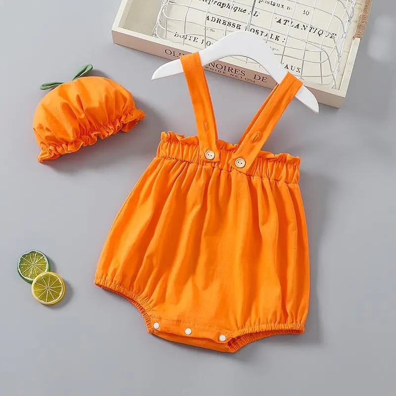 Thumbnail of 100cm baby Halloween pumpkin baby clothes children's romper