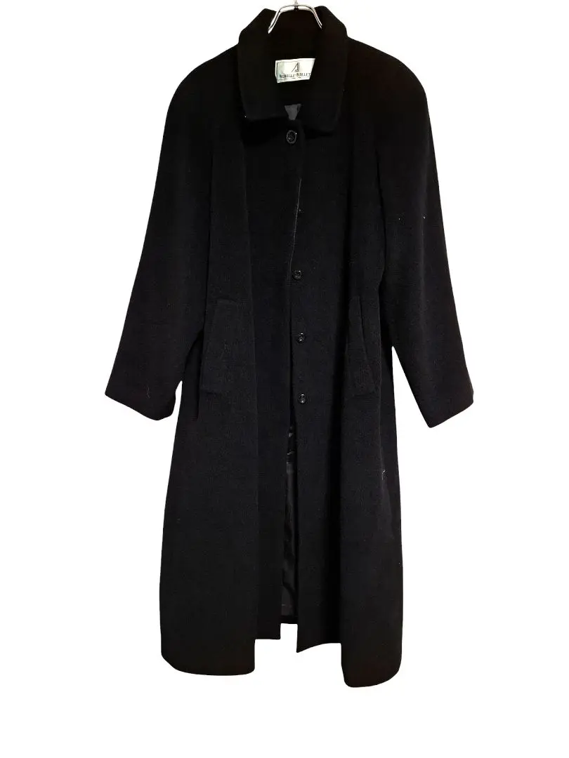 SURELLE JUILLET ブラックロングコート SURELLE en JUILLET カシミヤ100％ 黒 ロングコート
