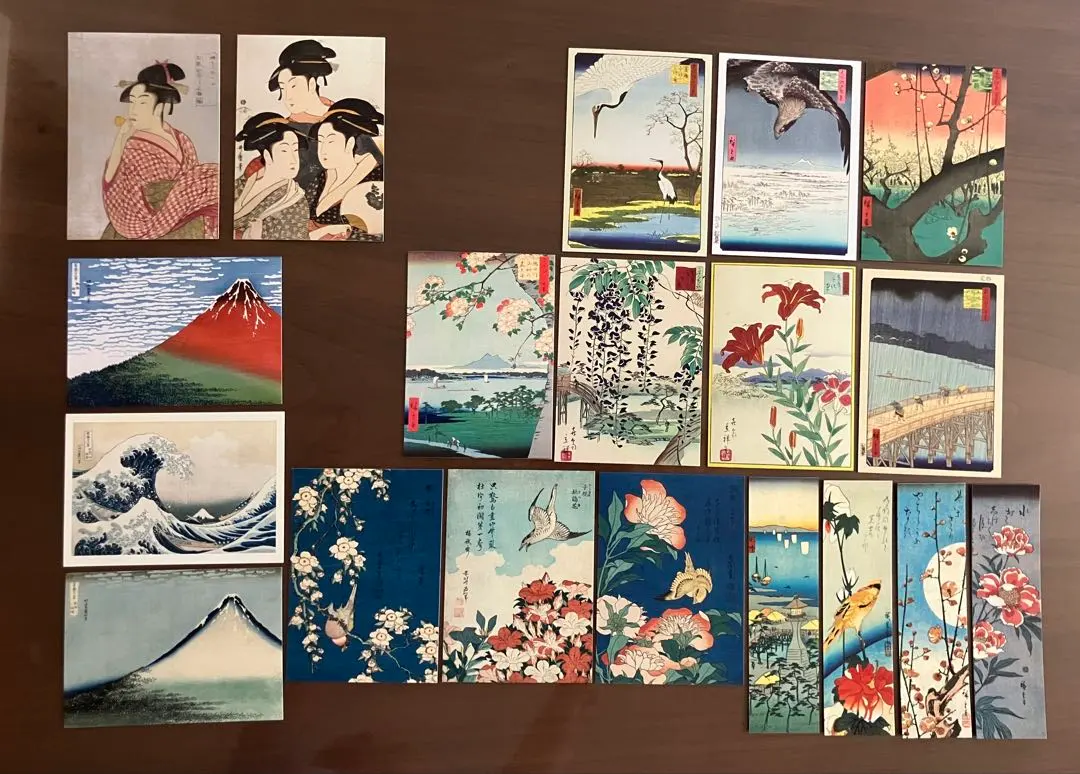 Thumbnail of Ukiyo-e postcard set, 15 postcards and 4 bookmarks