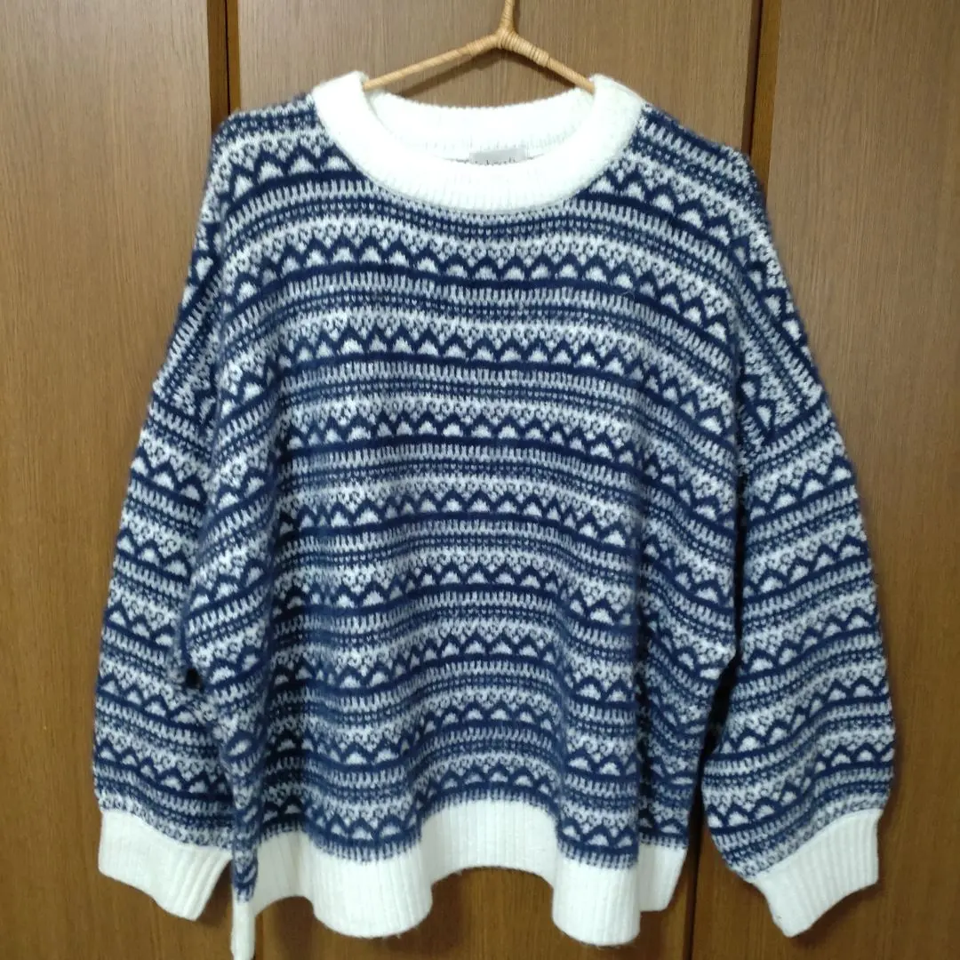 tsukuru&Lim. 針織毛衣 海軍藍・白色 的縮圖