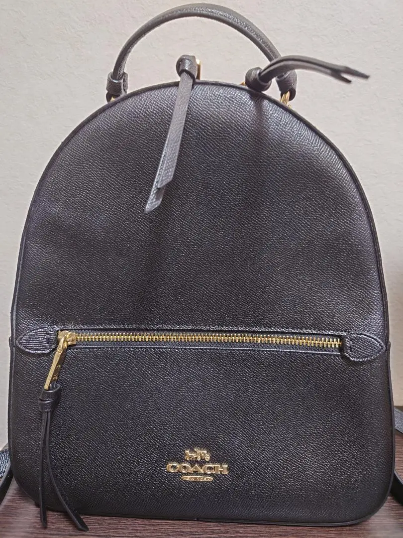 【COACH】 レザー バックパック リュック ブラック/ブラウン型番F7662 COACH】 レザー バックパック リュック ブラック/ブラウン型番F7662