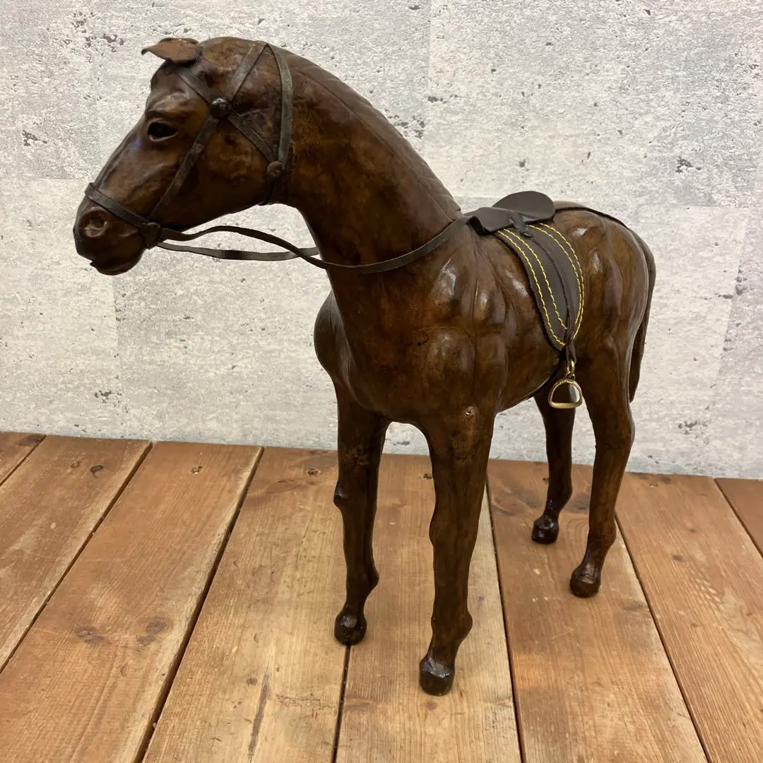 HR133 お馬さん ホース 馬　置物　皮　オブジェ HR133 お馬さん ホース 馬 置物 皮 オブジェ - 彫刻・オブジェ