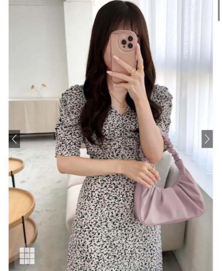 CHICWISH★バックレースアップVネック花柄ワンピース☆ GRL - 花柄Vネックバックレースアップフレアワンピース[mc069