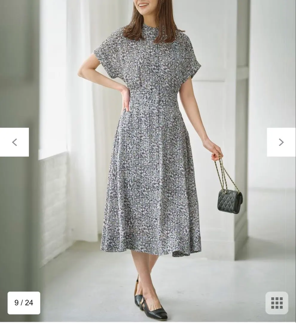 Thumbnail of Kumikyoku Flower Layer Print Dress, Pink系 (Pink-toned)