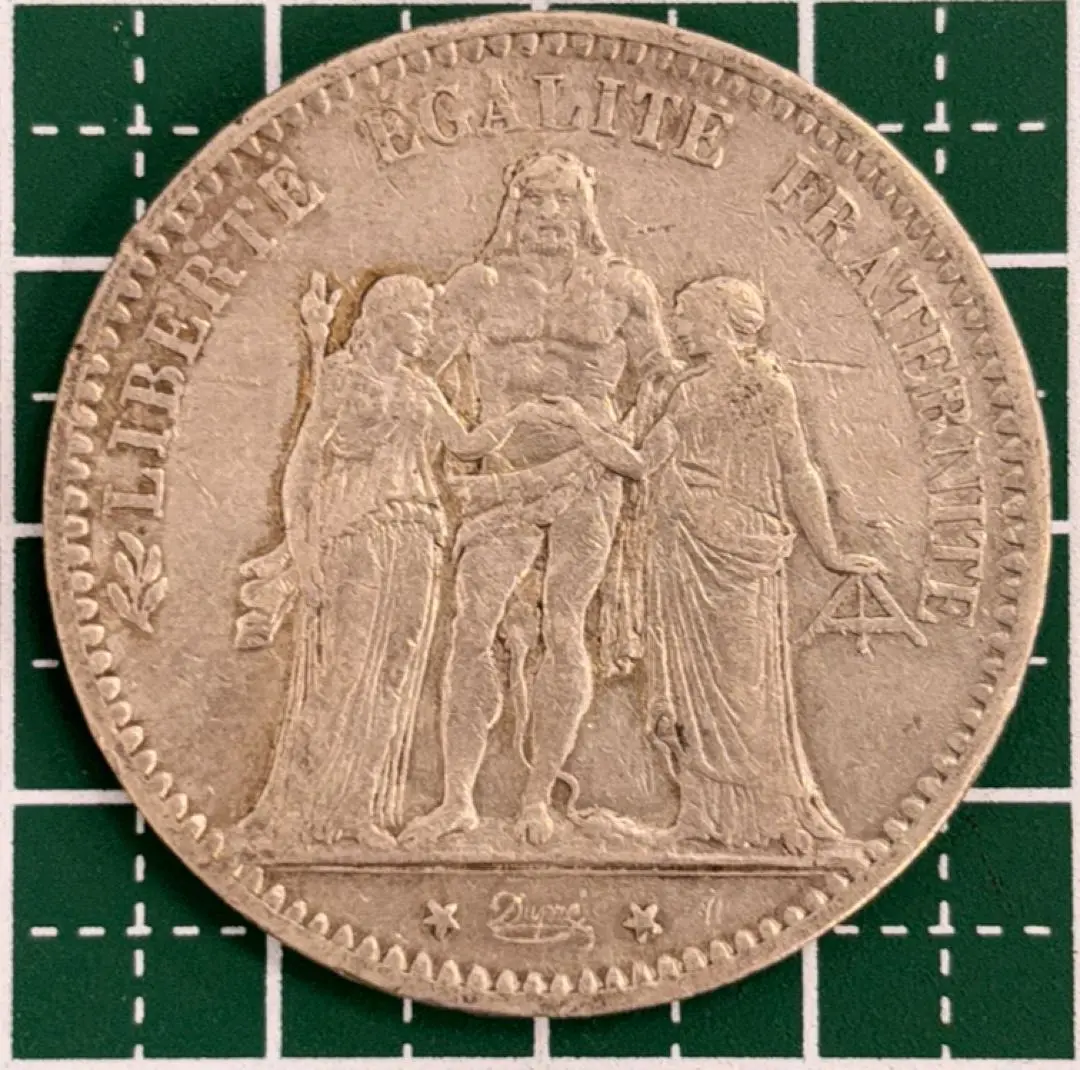 フランス1874年- K 稀少❗️ヘラクレス5フラン大型銀貨 PCGS認証 フランス1874年- K 稀少❗️ヘラクレス5フラン大型銀貨 PCGS認証