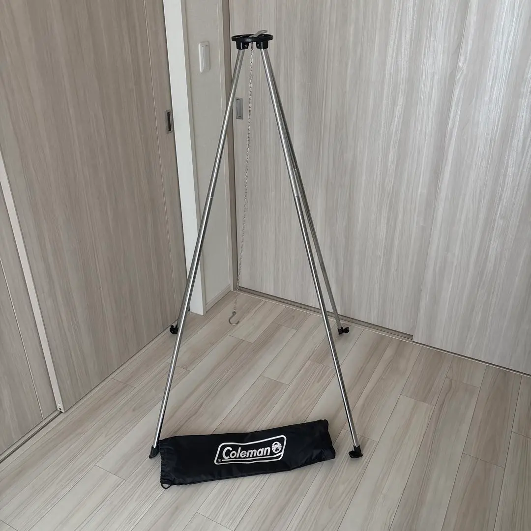 Coleman - 美品 廃番 コールマン Coleman TORIPOD トライポッド 170-8024 焚火台つき 三脚 キャンプ アウトドア Coleman - 美品 廃番 コールマン Coleman TORIPOD トライポッド