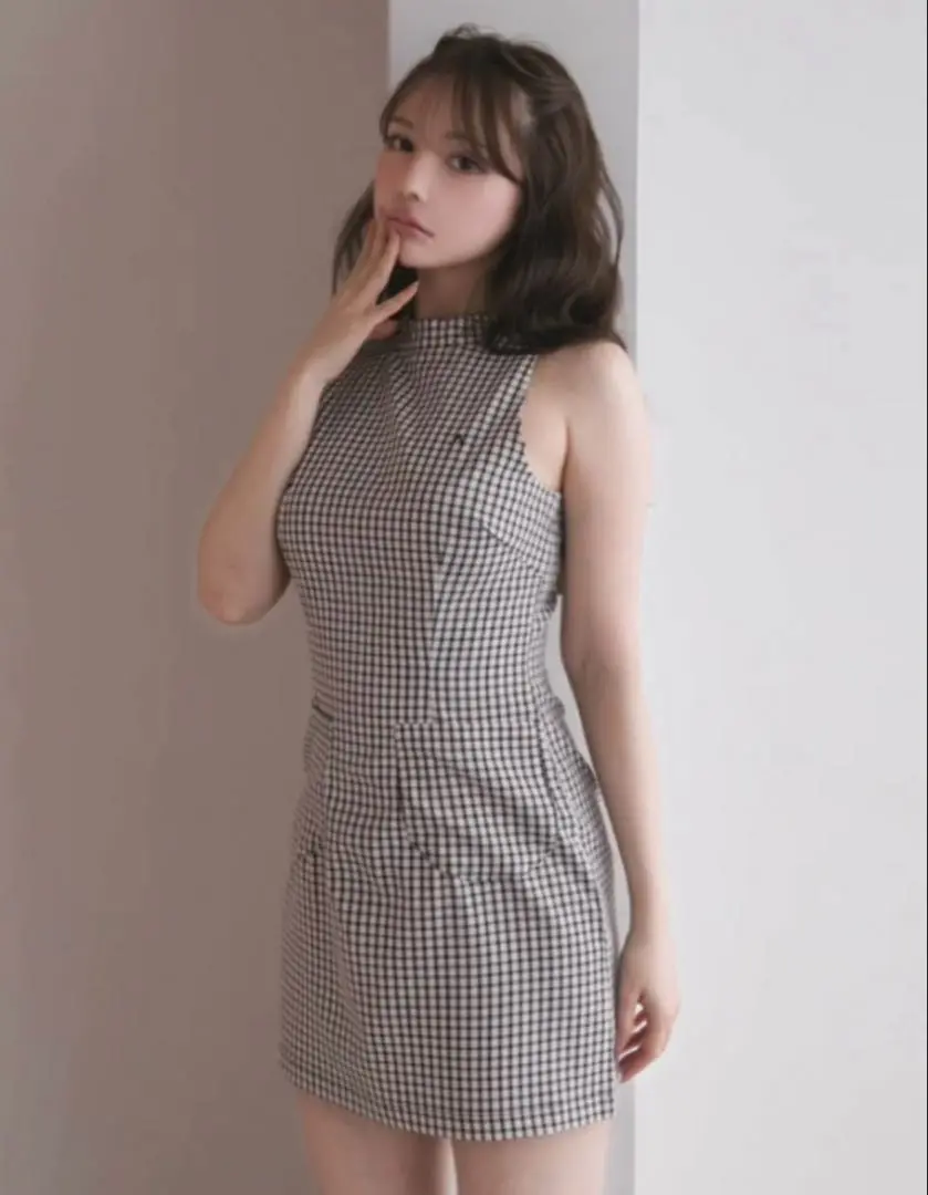 ワンピース Natalie check mini dress andmary ANDMARY】Natalie check mini dress