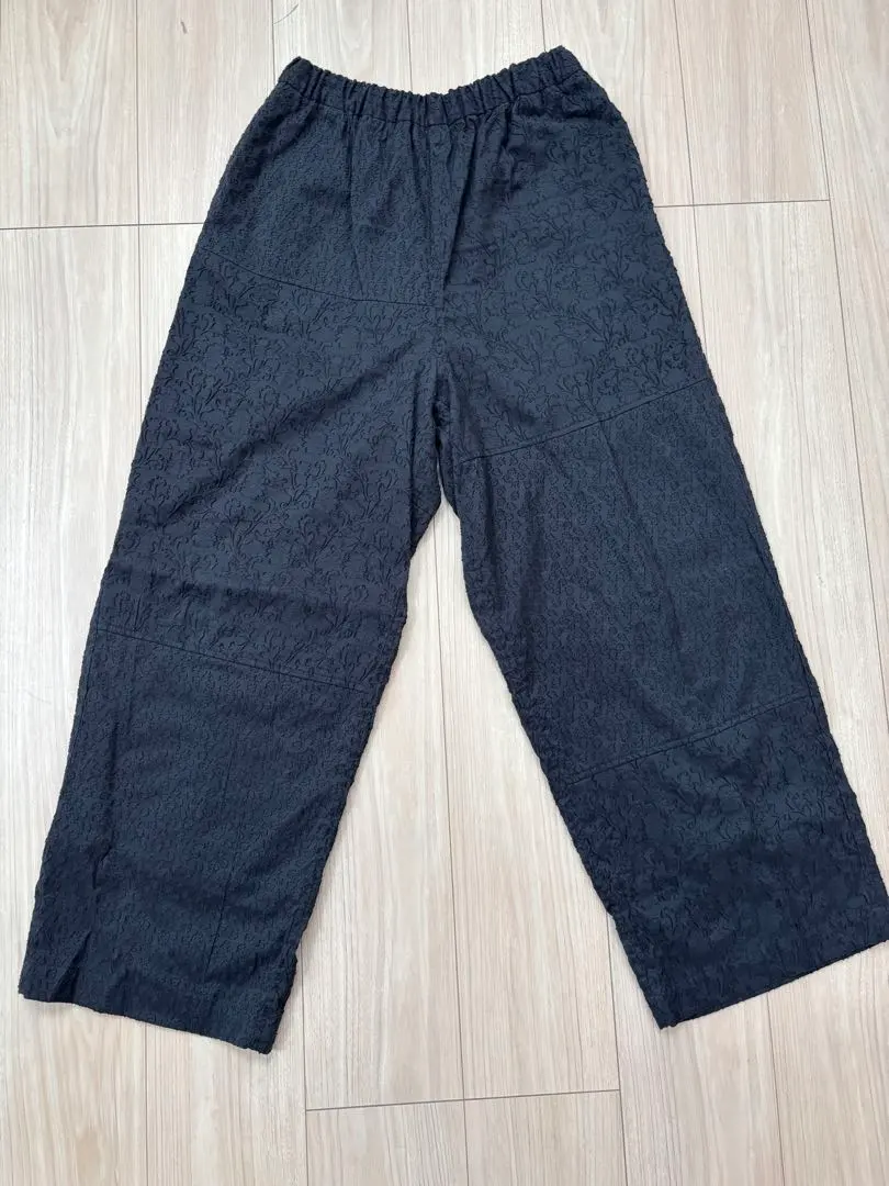 Thumbnail of Kagure Patchwork Floral Wide Pants, Black