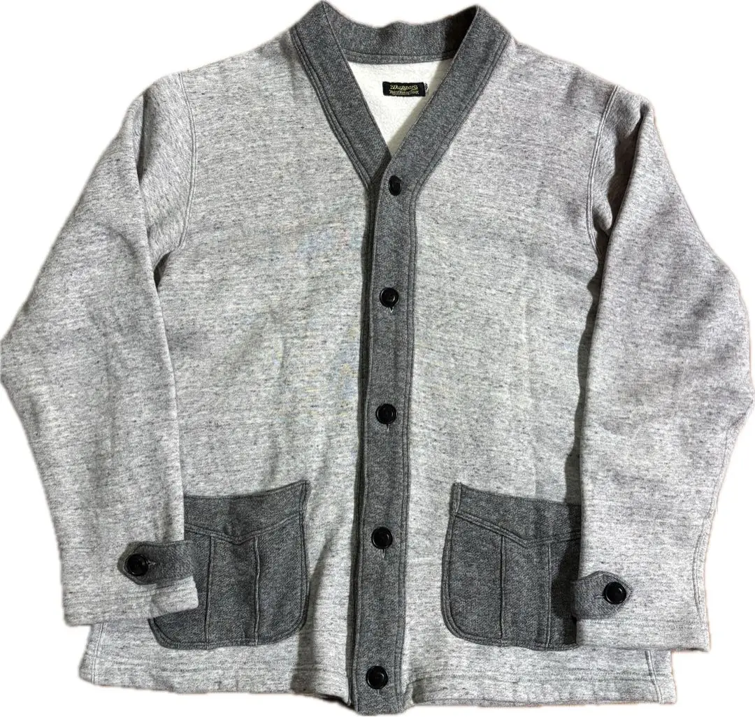 ループウィラー ごま塩 カーディガン スウェット セパポケ M ソルト&ペッパー Vintage】《sportswear？》ゴマシオスウェットカーディガン