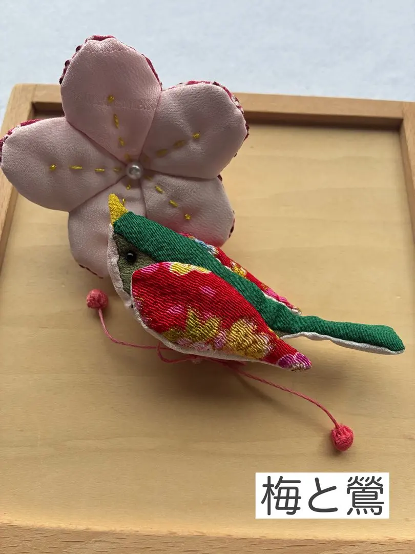 Thumbnail of Chirimen Craft "Plum and Japanese Bush Warbler"