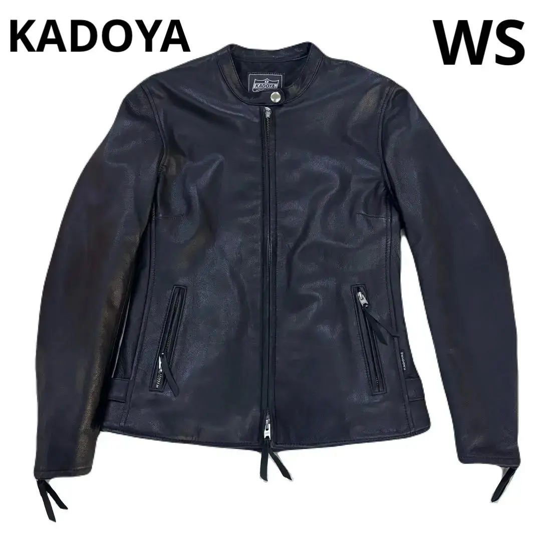 【極美品】カドヤ WS シングルライダースジャケット カウレザー 保護パット付き 極美品】カドヤWS シングルライダースジャケットカウレザー保護
