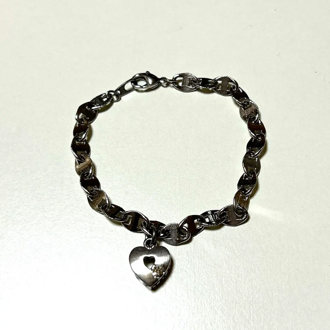 Thumbnail of Silver bracelet with heart charm