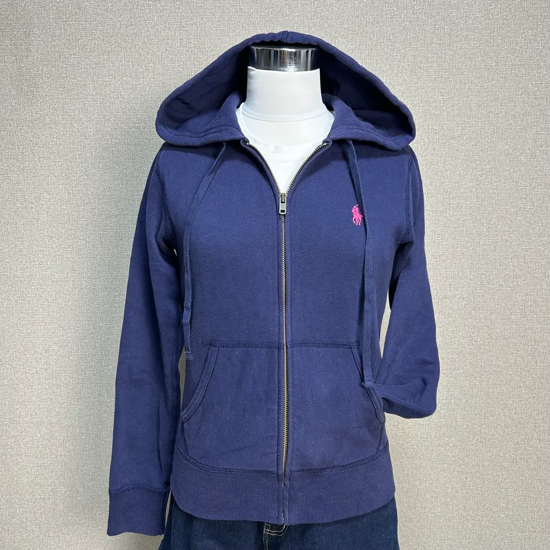 人気❤︎ラルフローレン★Y2K ビッグポニー パーカー ネイビー ピンク 人気❤︎ラルフローレン☆Y2K ビッグポニー パーカー ネイビー
