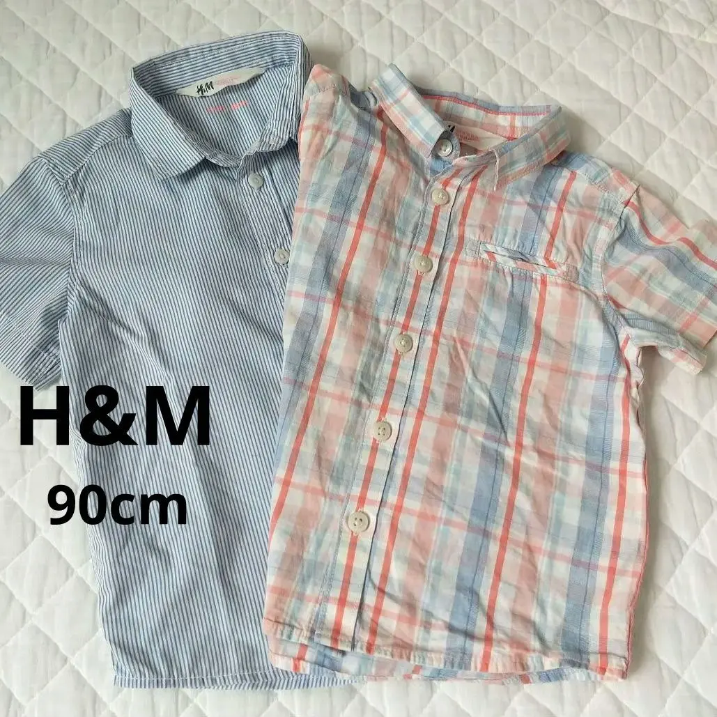 Thumbnail of Set of 2 ♡ 90cm H&M Shirts Stripe & Check