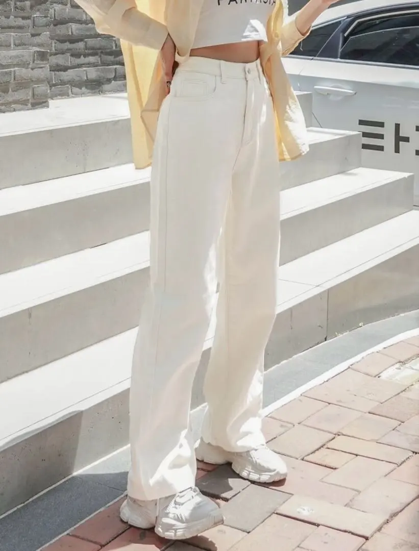 Thumbnail of White Jeans Pants Wide Leg New with Tags XL Large Size