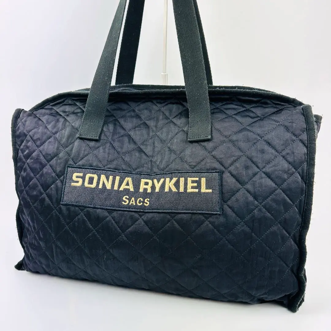 【美品】ソニアリキエル　牛革　トートバッグ　ボストンバック　ブラック 2025年最新】SONIA RYKIEL カラー：ブラック系 ボストンバッグ