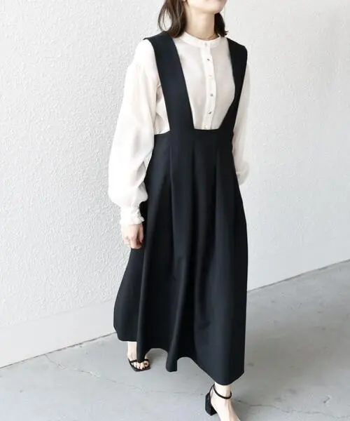 Thumbnail of SHIPS any &lt;Washable&gt; Double Cloth Tuck Jumper Skirt