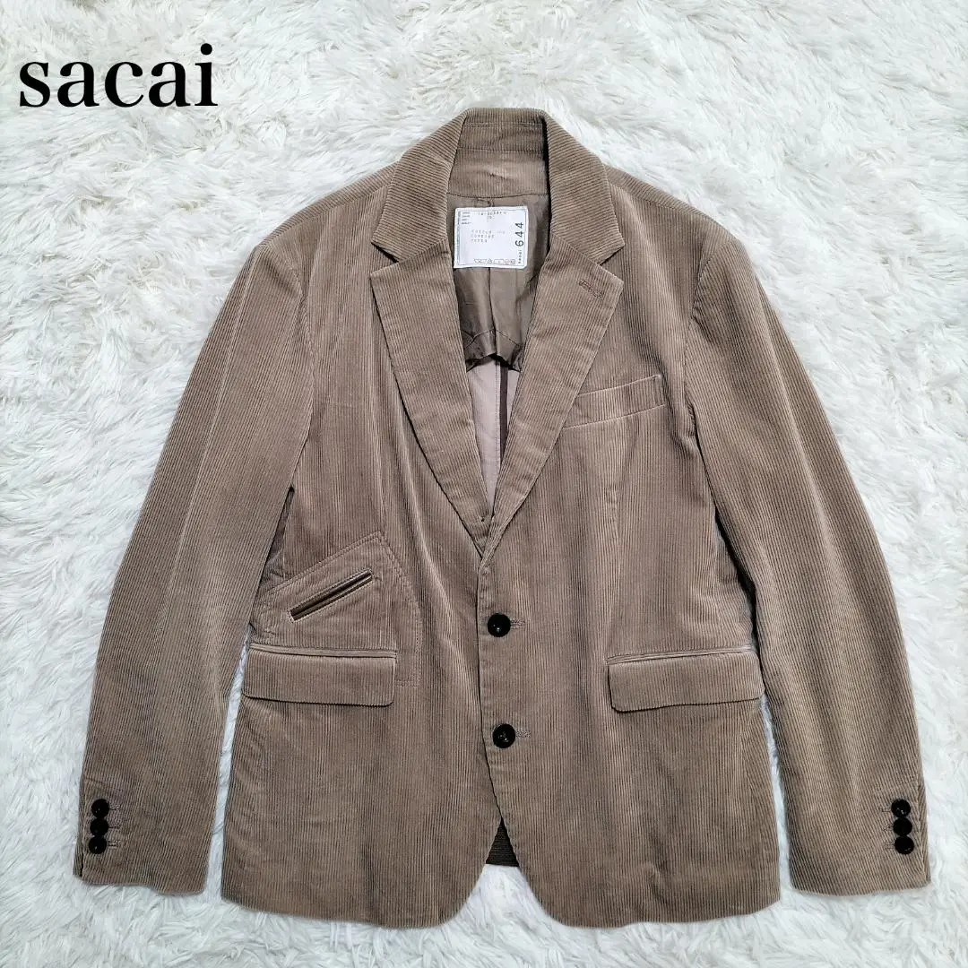 sacai コーデュロイ テーラードジャケット 14aw sacai Corduroy Jacket ブラック - メルカリ