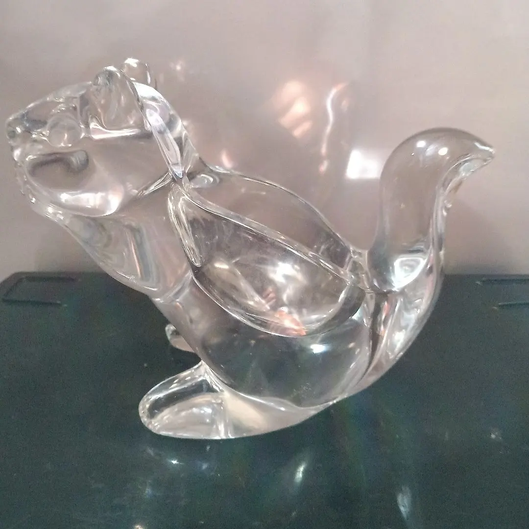 Thumbnail of Glass squirrel figurine, transparent