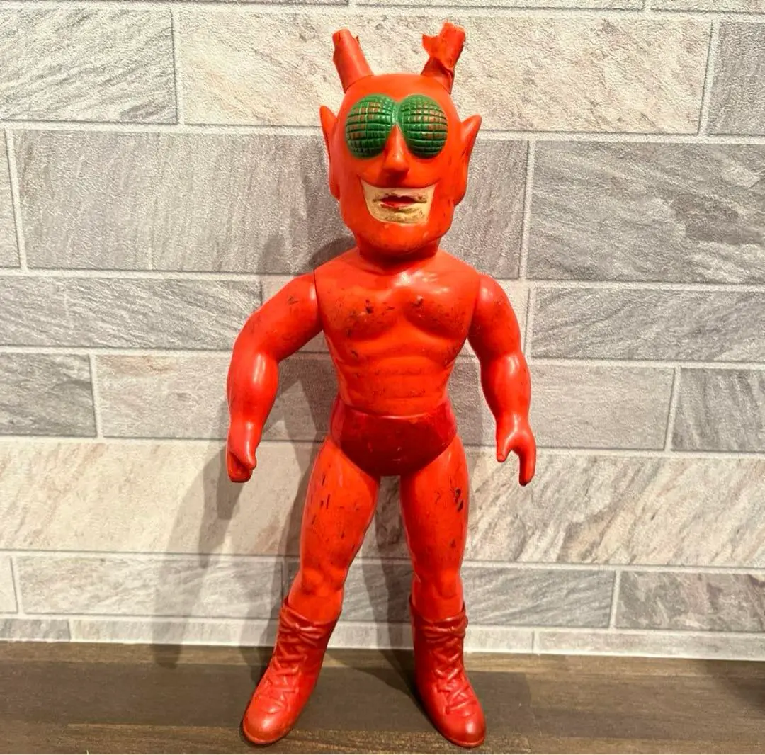 昭和レトロ　ボークス絶版　タイガーマスク　レッドデスマスク　ソフビガレージ完成品 NakajimaTIGERMASKTHEREDDEATHMA