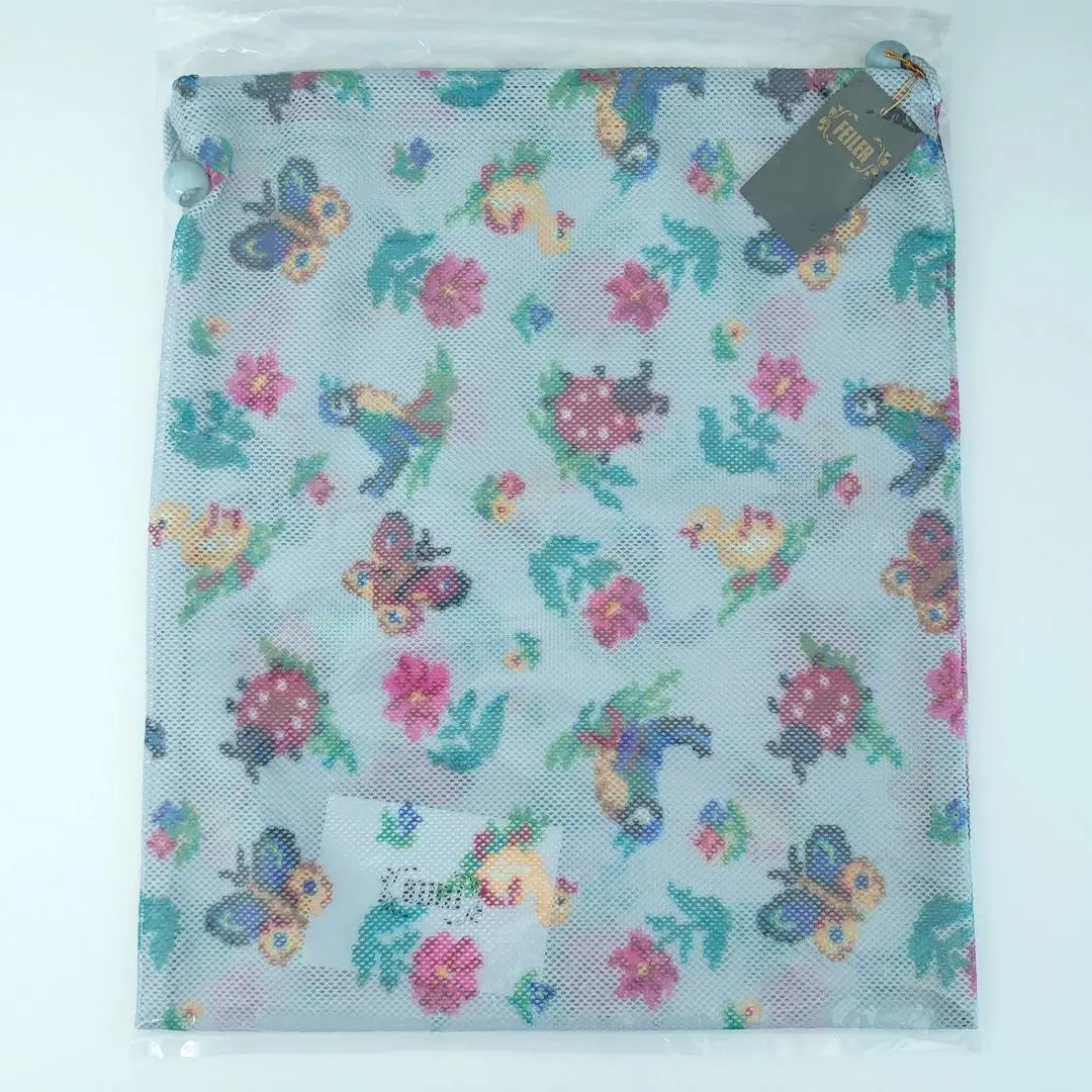 新品・未使用☆フェイラー ハイジ メッシュ巾着 シルバーグレー