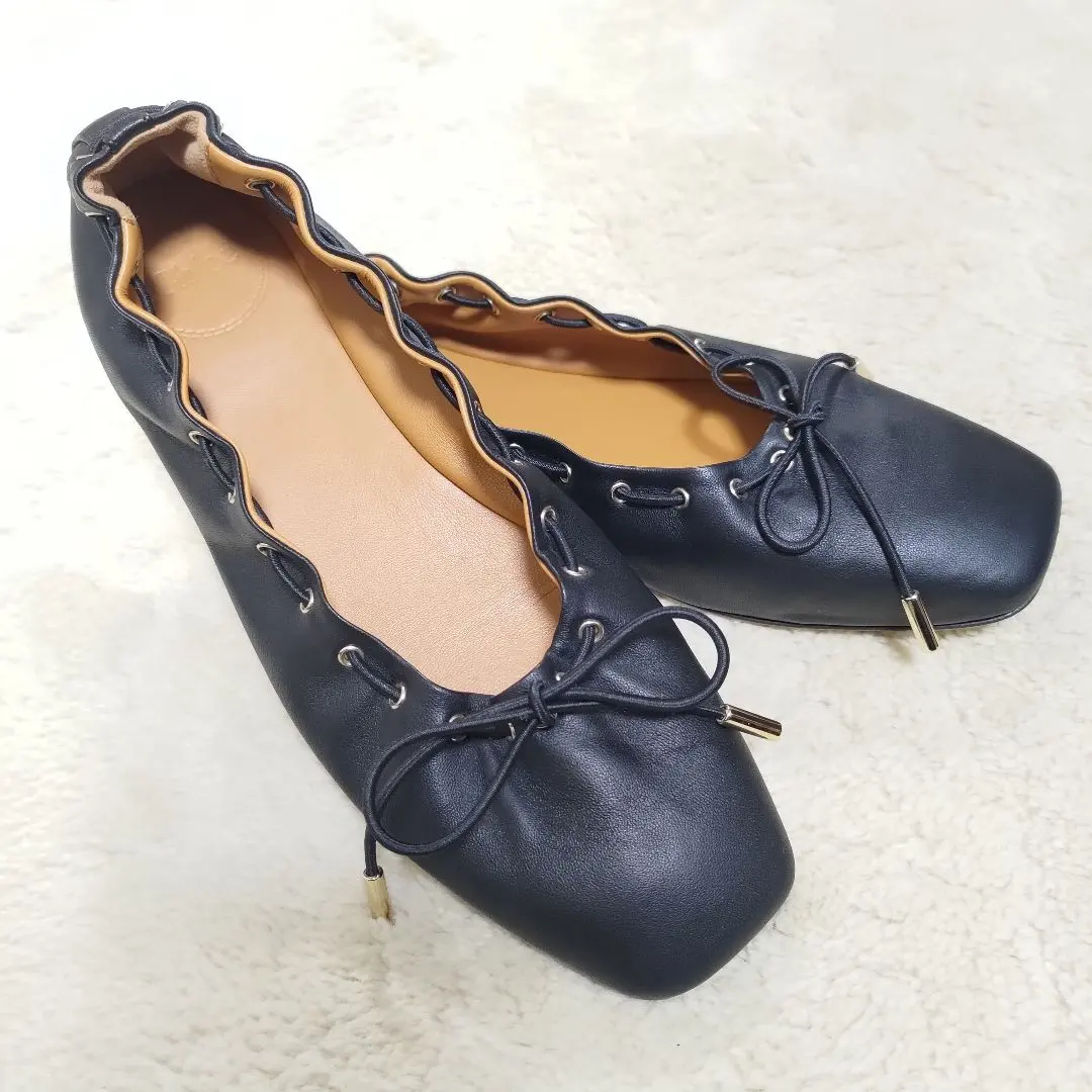 Chloé ブラック フラットシューズ 36 2025年最新】Chloe レディース フラットシューズ・バレエシューズの