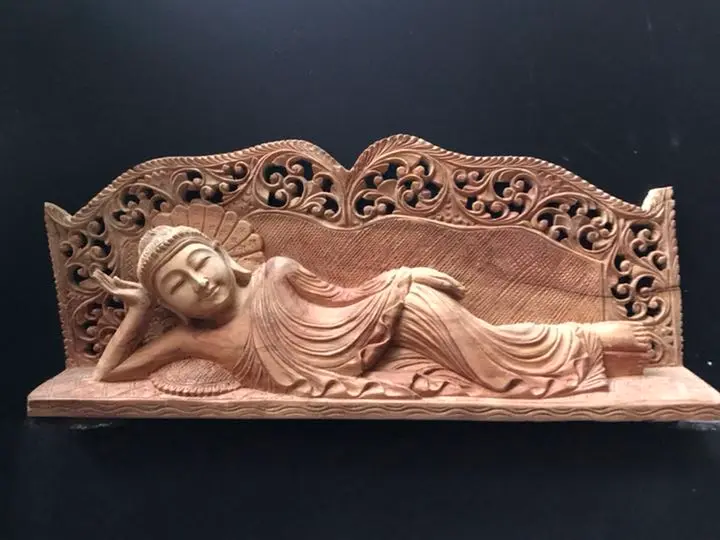 仏教美術　古銅鍍金　涅槃仏　寝釈迦仏 仏像　置物　H　R7248 仏教美術 古銅鍍金 涅槃仏 寝釈迦仏 仏像 置物 H R7248の通販 by