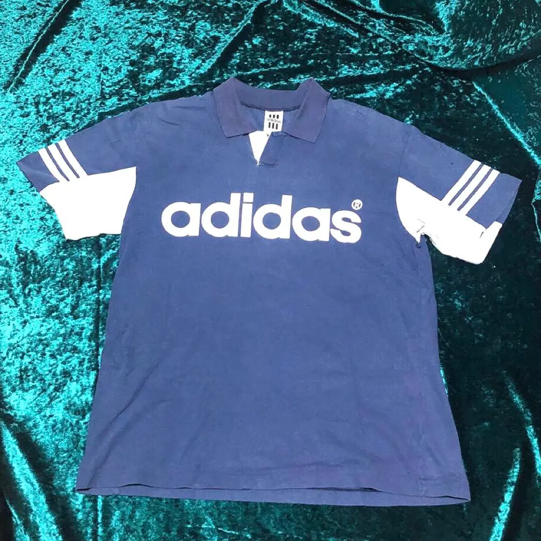 Thumbnail of Vintage! Adidas Navy Polo Shirt Descente