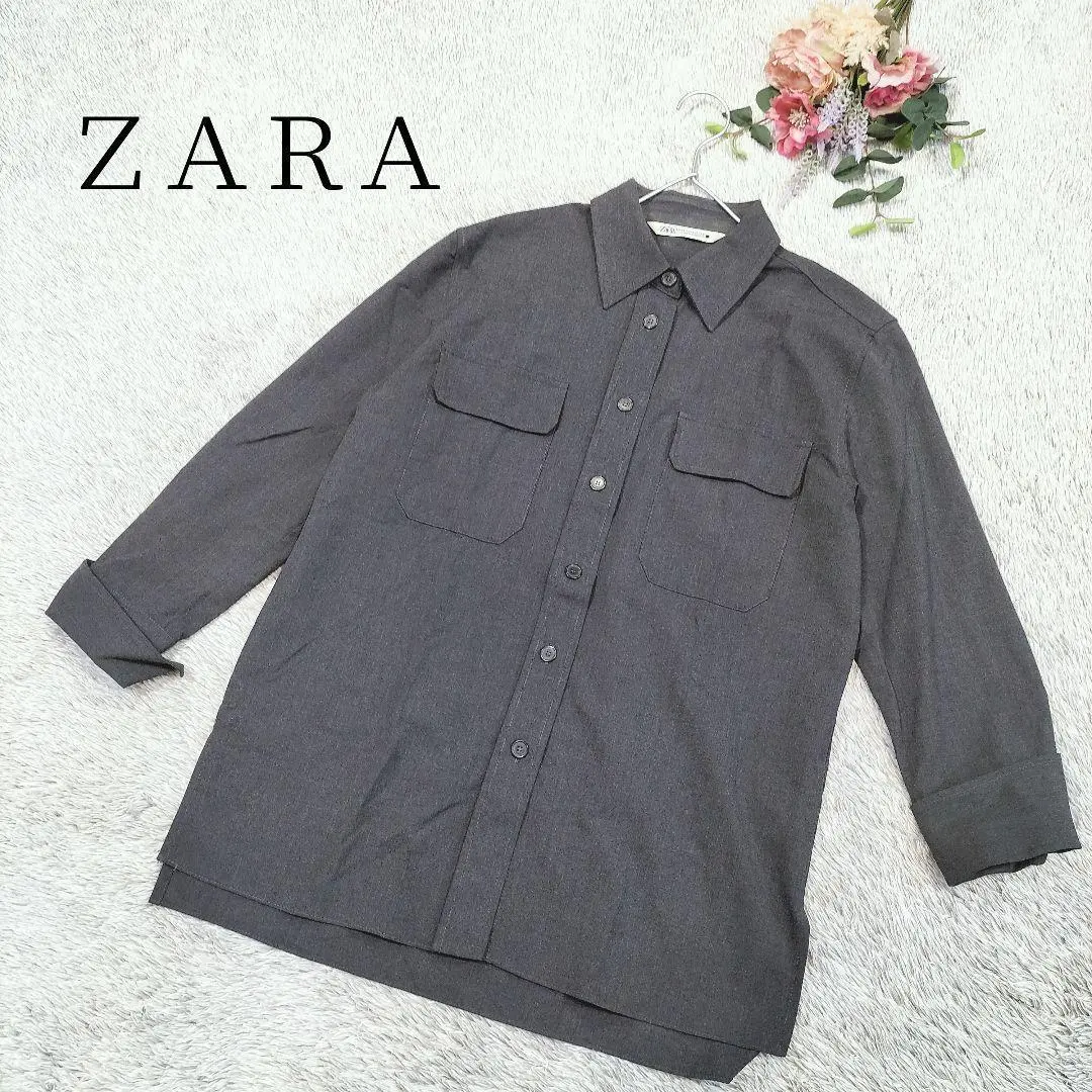 Thumbnail of ZARA Men's Shirt, Dark Gray, Size XS, with Pocket