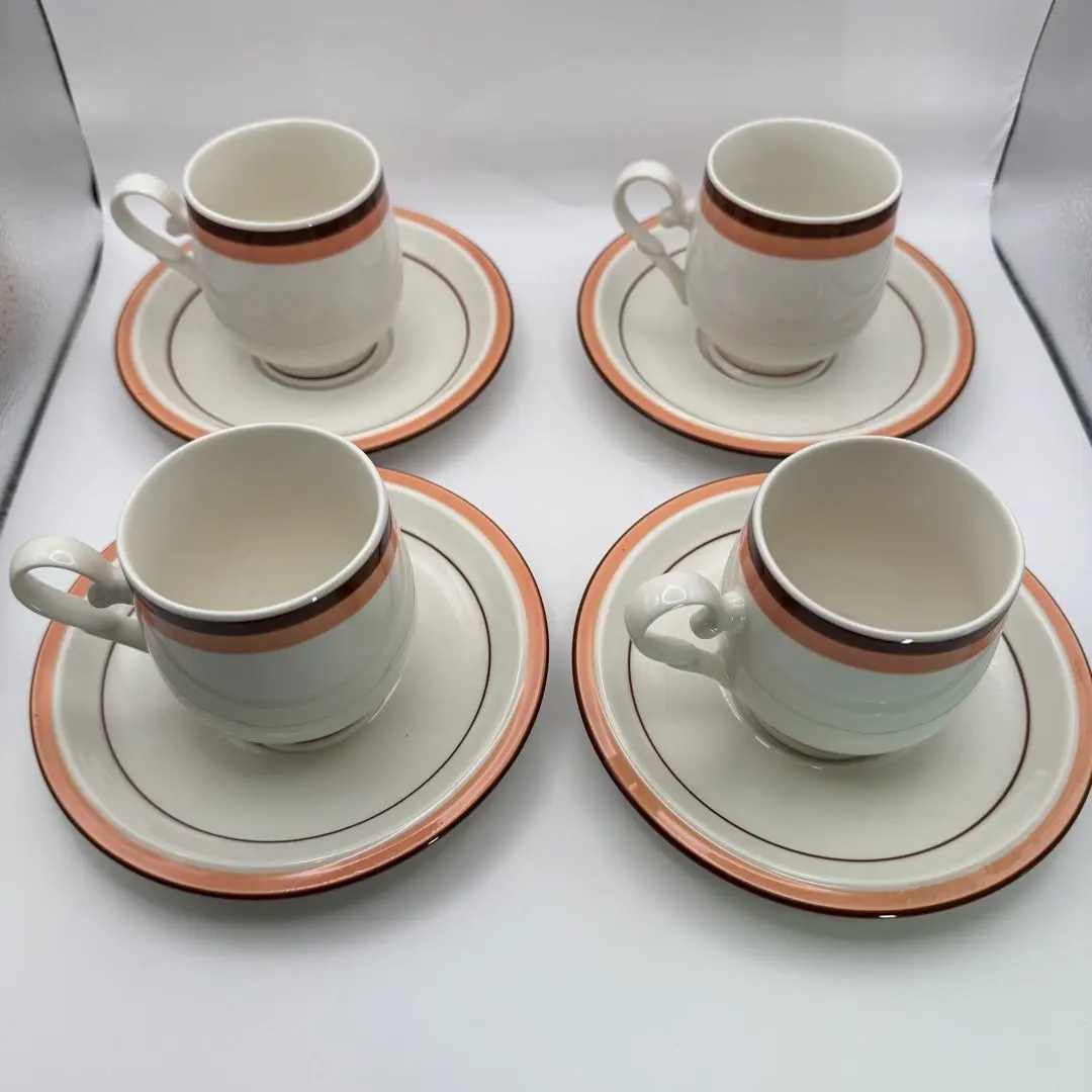 復古 三和陶苑 SANWA（三和）古董 茶杯 & 茶碟 4客套組 的縮圖