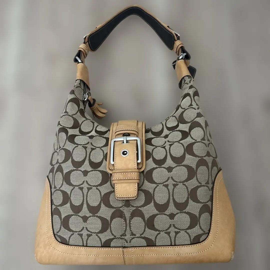 Thumbnail of Coach Shoulder Bag, Beige/Brown