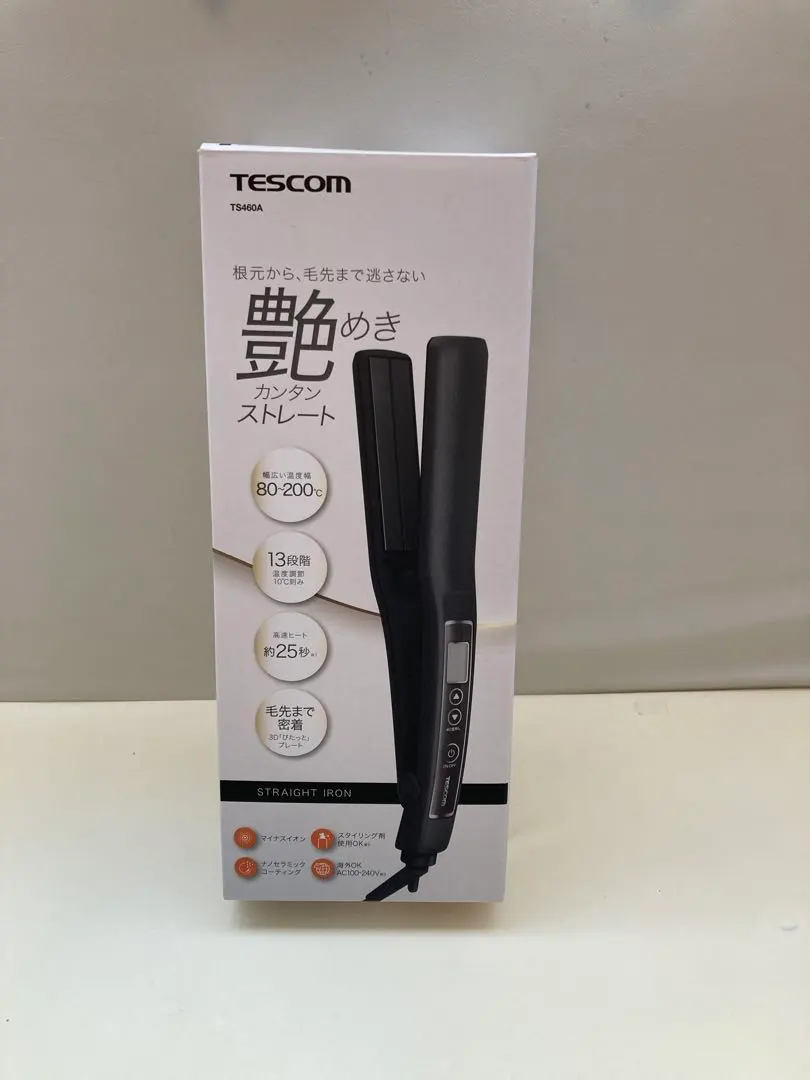 Thumbnail of TESCOM Straight Iron TS400A Black, Shiny New, Unused