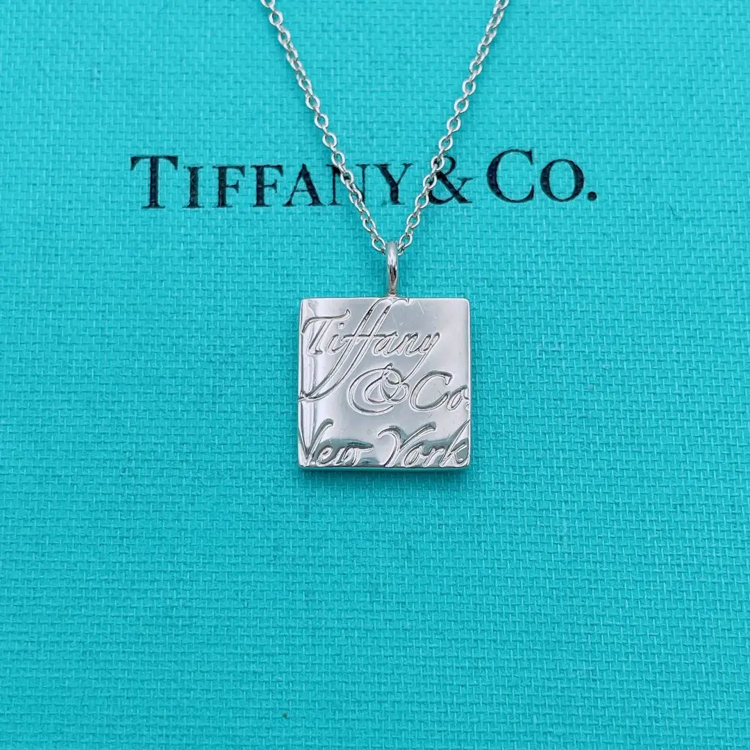 Tiffany ノーツ ラウンド プレート シルバー ブレスレット HA374