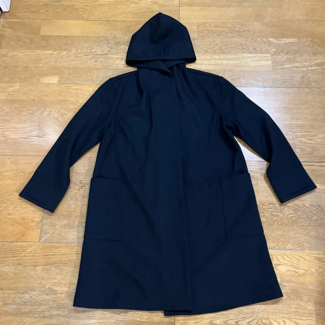 Thumbnail of Excellent condition Spick & Span hooded coat, black, size M to L