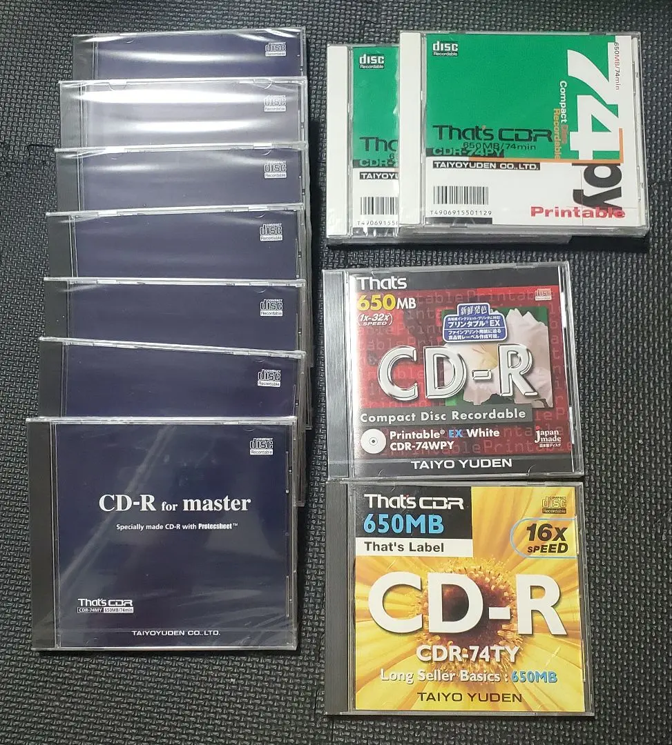 太陽誘電 That&#39;s CD-R for master 6枚 CDR-74MY That's 太陽誘電 That's CDR-74MY マスターメディア用CD-R 1枚