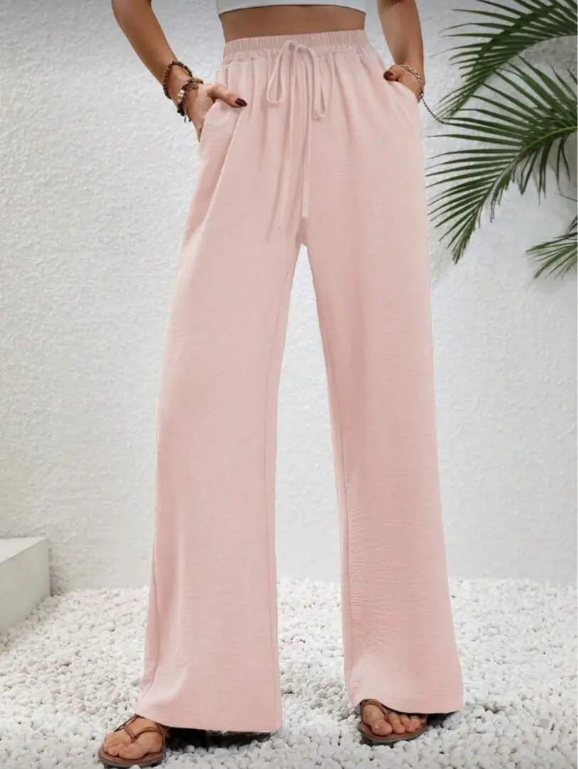 Thumbnail of Worn once, pink wide-leg pants, XS