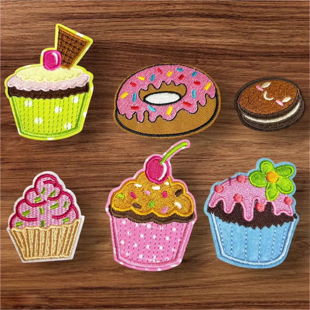 Thumbnail of Cupcakes Donuts Sweets Iron-on Patches Set of 6