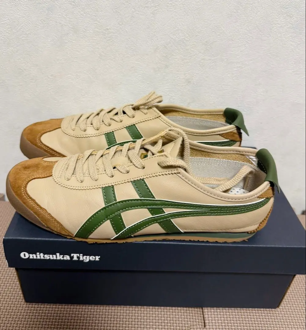 Thumbnail of Onitsuka Tiger beige/green sneakers