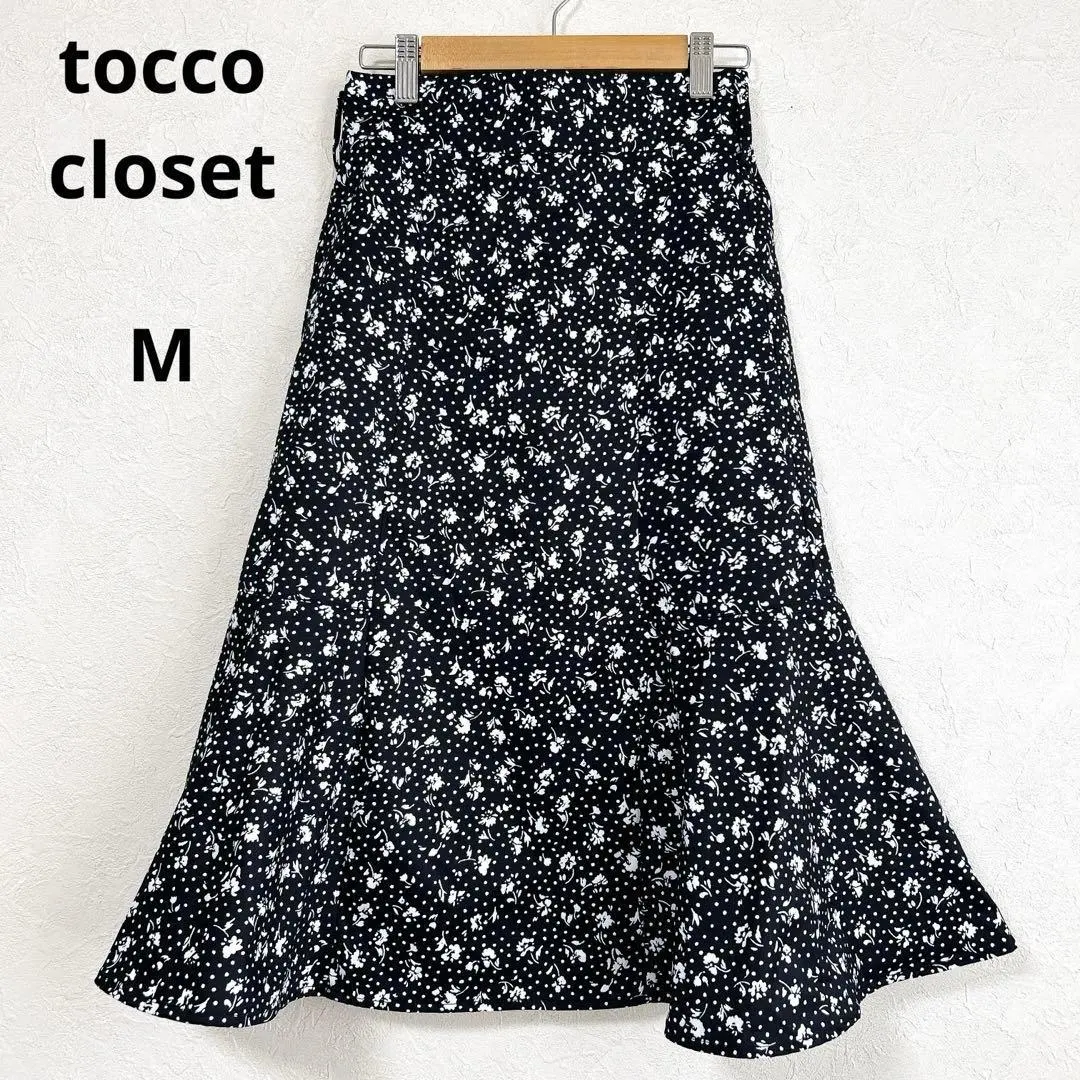 Thumbnail of Tocco Closet Mermaid Skirt Floral Print Black Patterned Lined Excellent Condition M