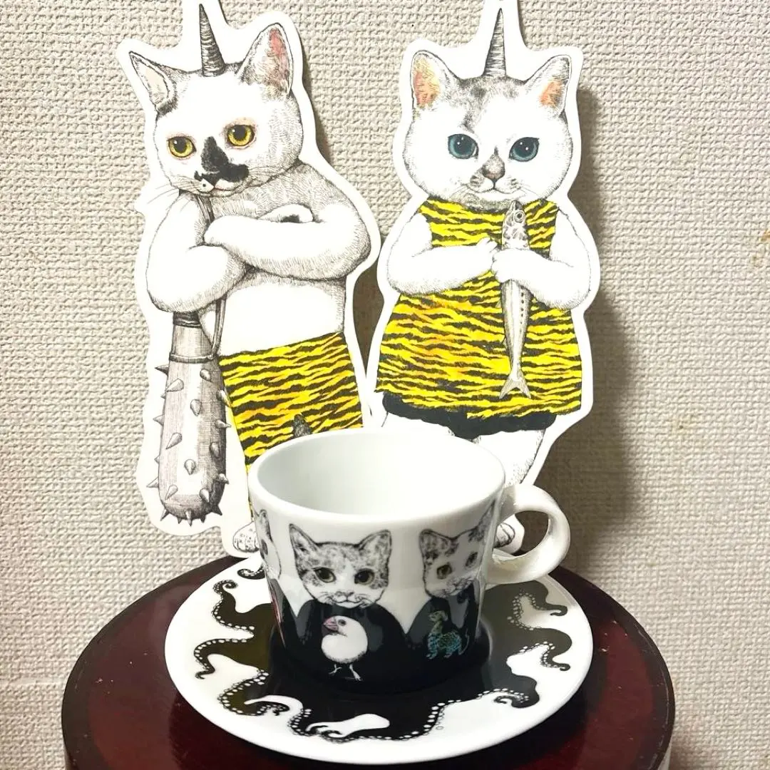 Thumbnail of Yuko Higuchi Cup & Saucer with Postcard Kutani Ware