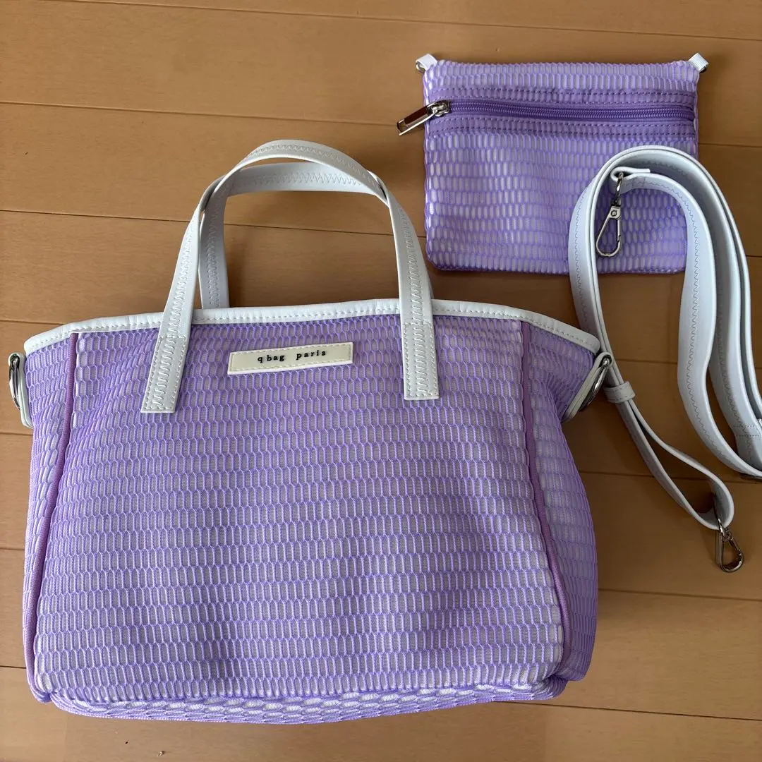qbag nest bon grege bianco【美品】 q bag paris nest zip bon(ボン) ジップ付きショルダーバッグ