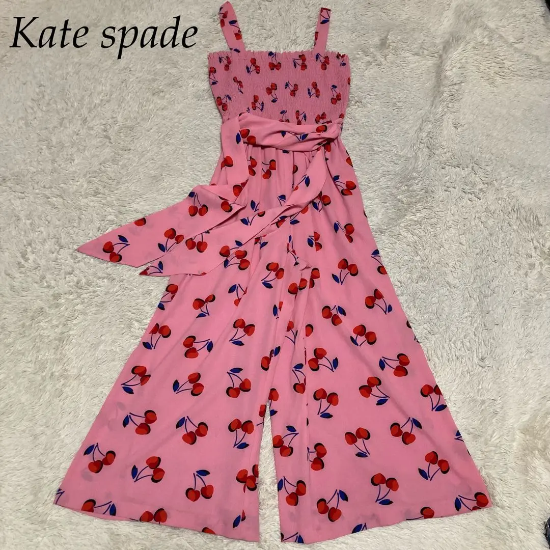 美品✨ ケイトスペードニューヨーク さくらんぼ柄 サロペット