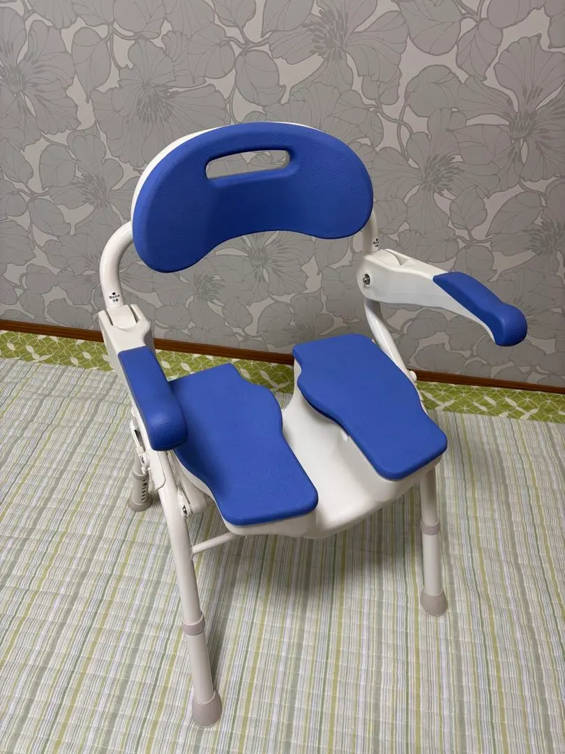 Thumbnail of Folding Shower Chair for Elderly Care: Anju Folding Bench HP Fit, Blue, with Bonus