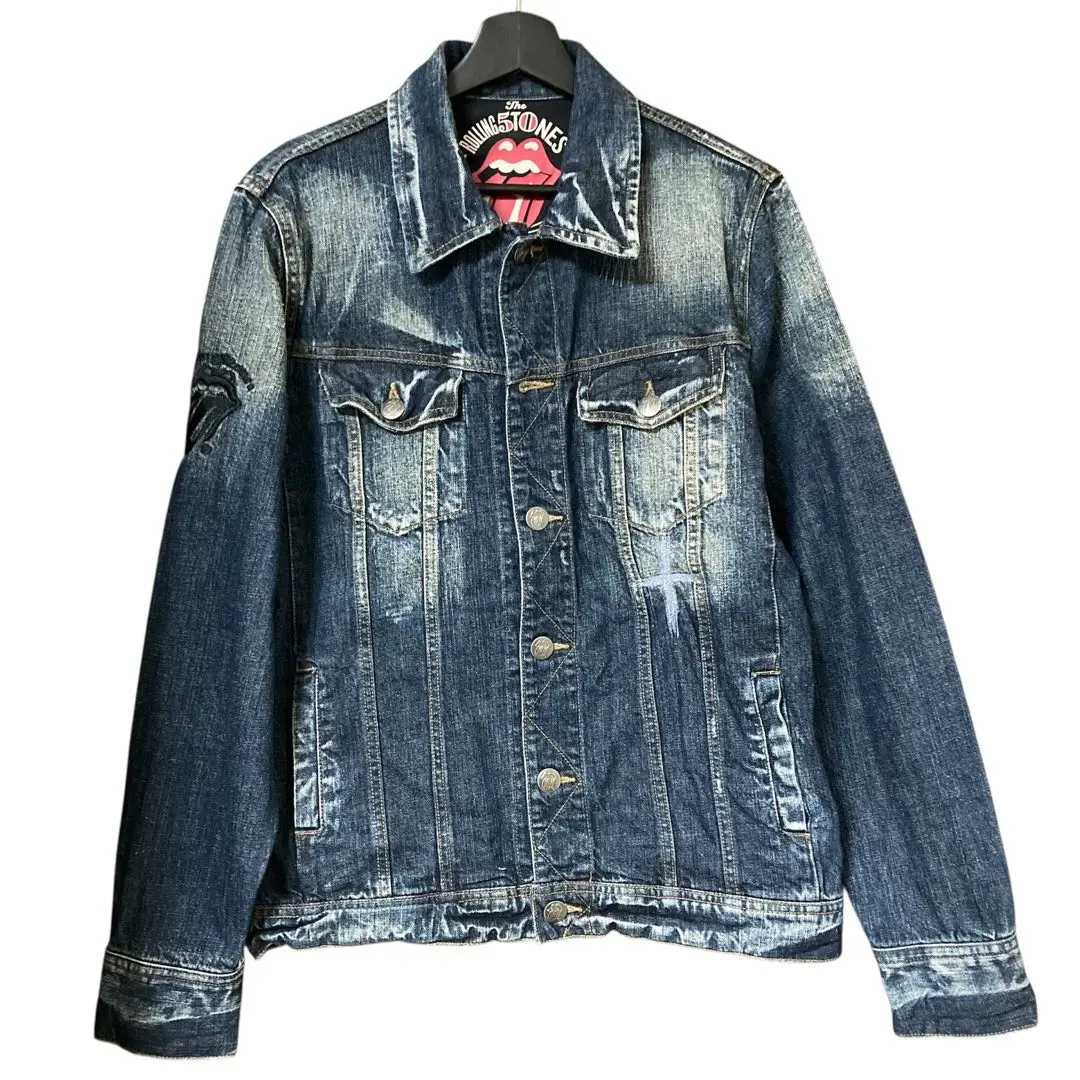 ★希少 XLサイズ★ JACKROSE ライダース デニム ローリングストーンズ The Rolling Stones×JACKROSE】TATTOO YOU DENIM BLOUSON(MENS