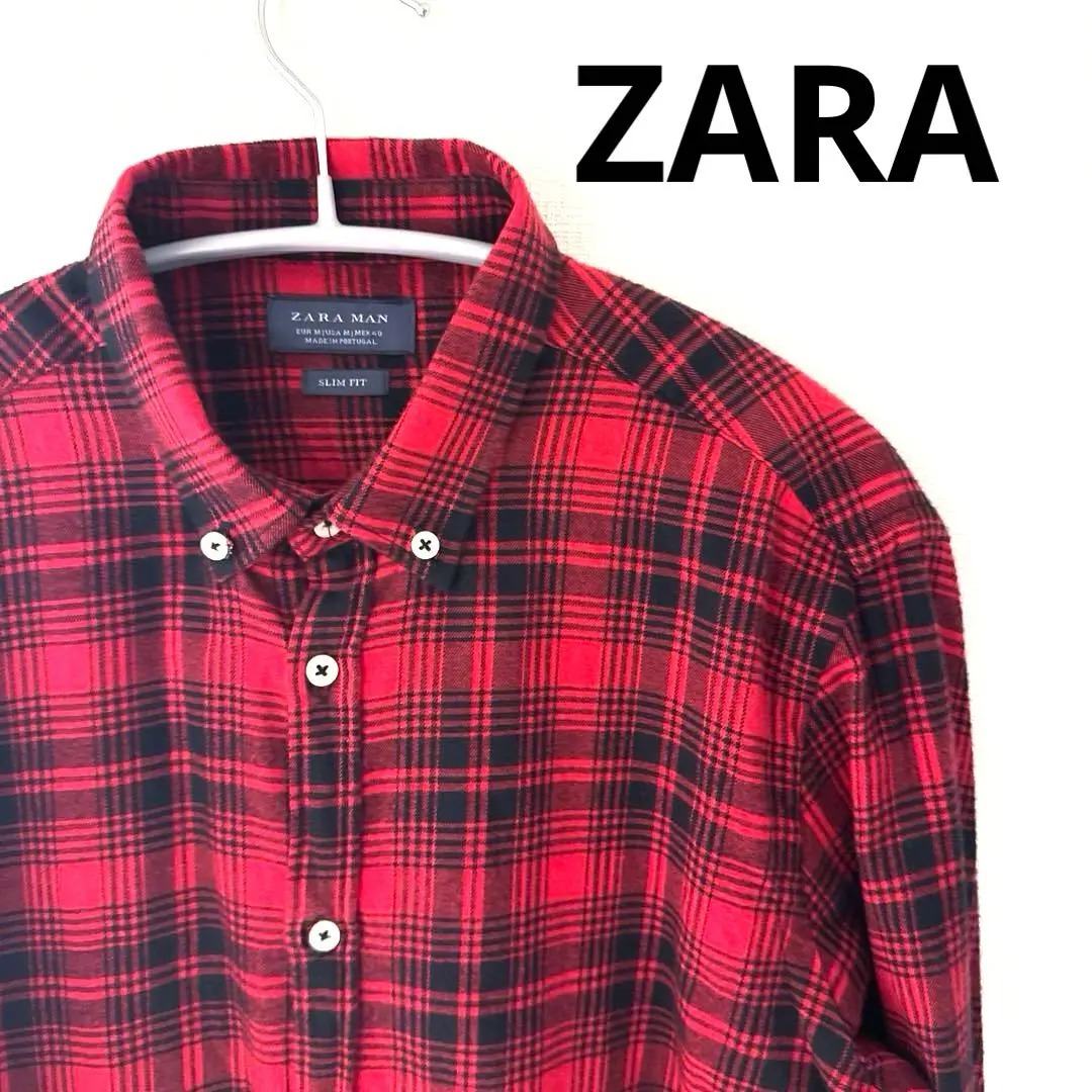 Thumbnail of ZARA long sleeve shirt, size M, Zara, men's, check