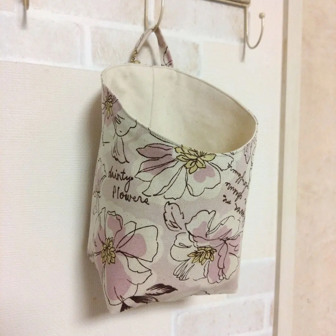 Thumbnail of NO.418 Large Fabric Basket ❁ Floating Storage ❁ Wall Pocket ❁ Handmade
