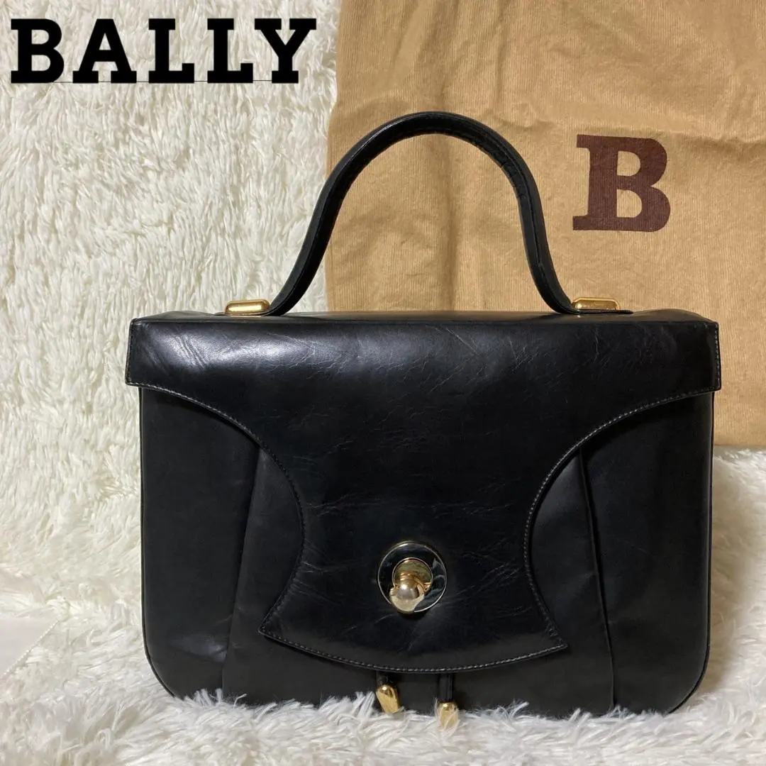 Thumbnail of Excellent Condition, Highest Quality BALLY Handbag, Leather, Genuine Leather, Gold, Black