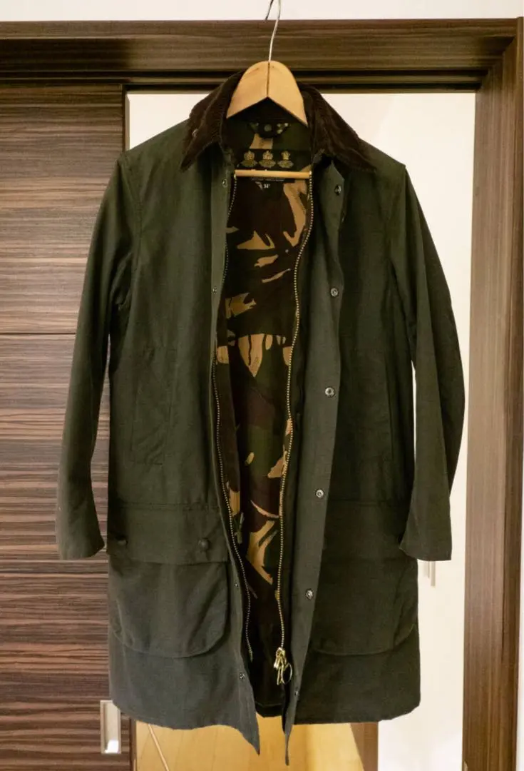 ノンオイルド　Barbour BORDER/ボーダー SL 34 バブアー BORDER / ボーダー】ワックス コットン コート（スリムフィット